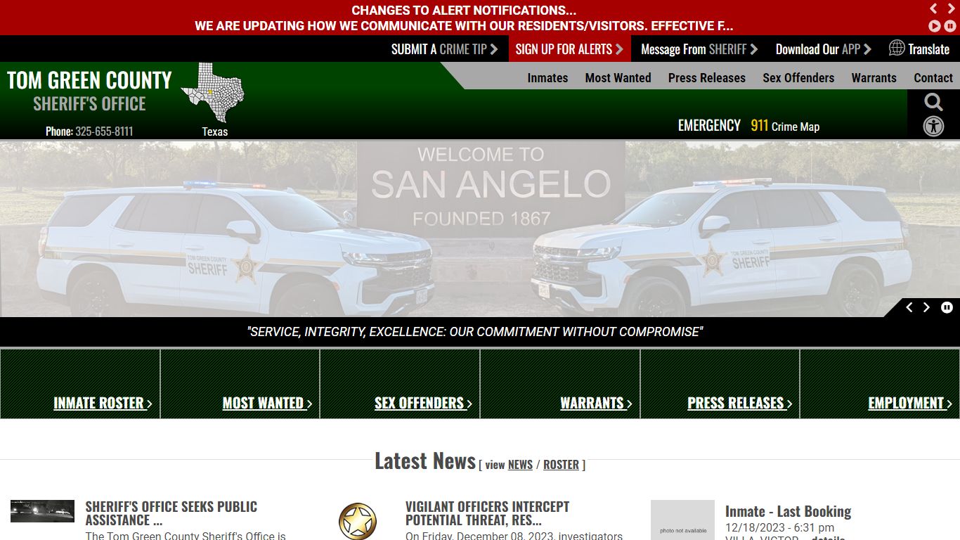 Inmate Roster (506) - Tom Green County Sheriff